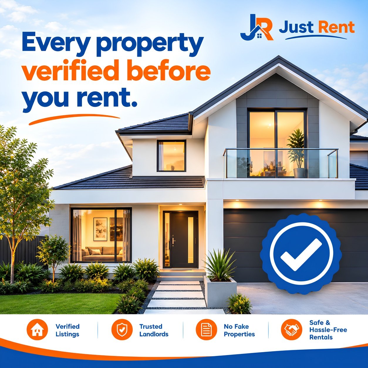 Verified rental property with a clear blue verification badge
